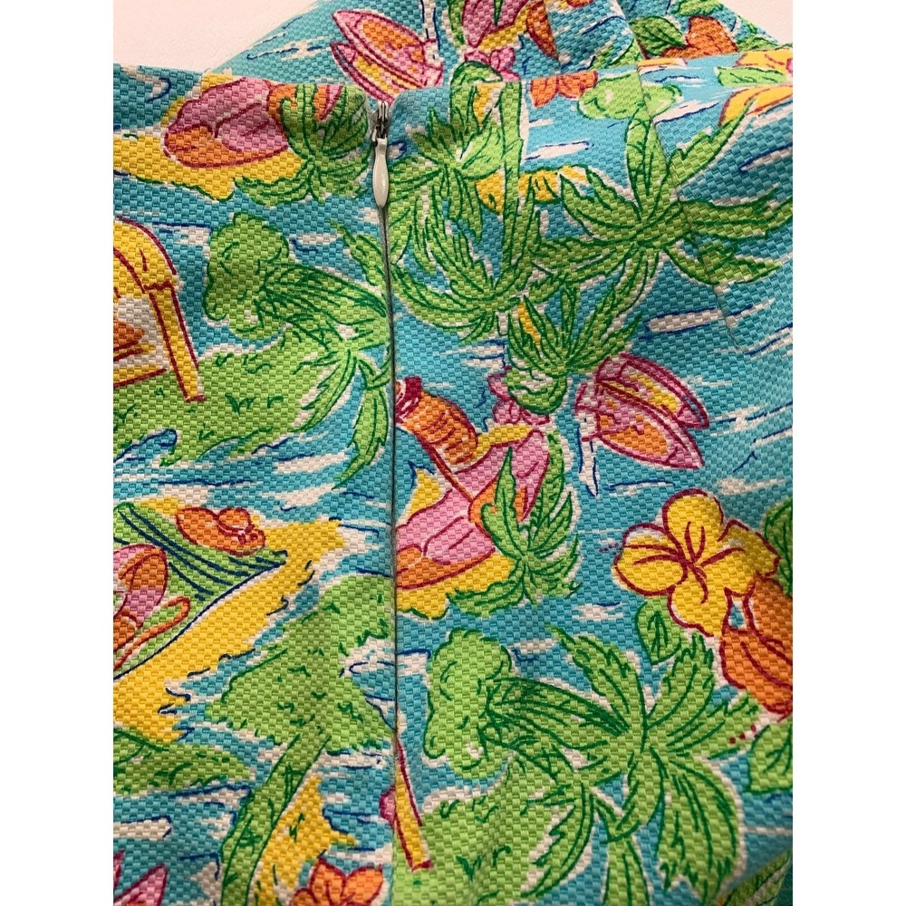 Boston Proper Womens Size 6‎ Hawaiian Floral Crop Stretch Vacation Pants - Picture 8 of 12